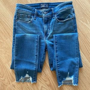 Womens Midrise Abercrombie Super Skinny Ankle Jean Leggings